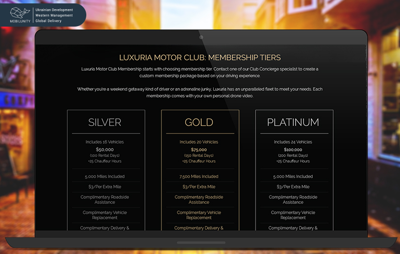 Luxury Motor Club (Development and Design) screenshot 3